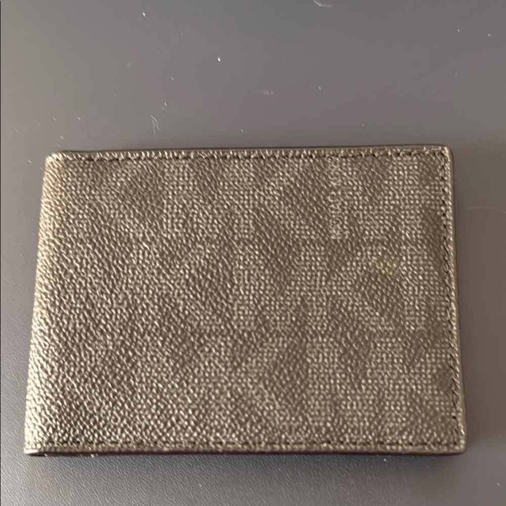 Michael Kors Black Key Card Holder Pebbled Texture